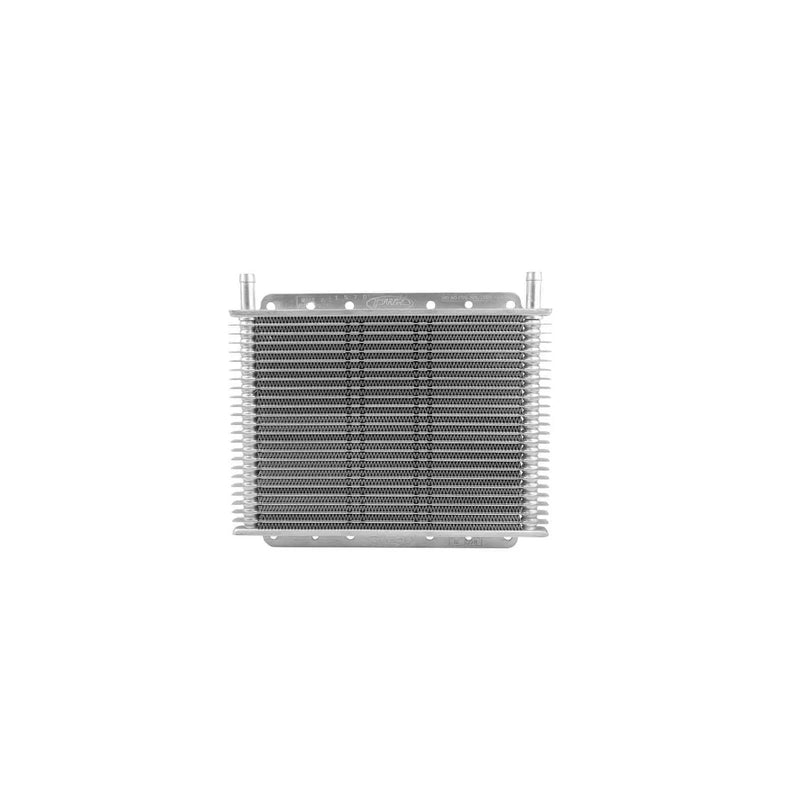 PWR Trans Oil Cooler - 280 x 200 x 19mm 1/2" Hose Barb suits 9" SPAL Fan - Black Powder Coat