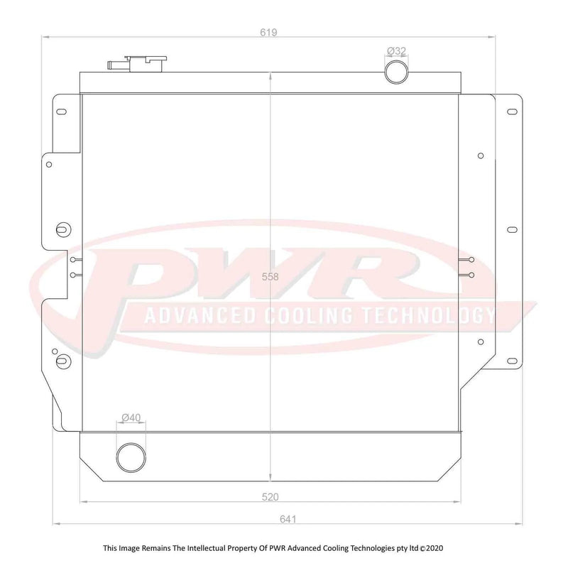 PWR 55mm Radiator (Wrangler TJ 97-07) — fits Jeep Wrangler