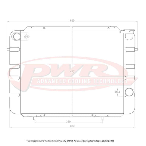 PWR 55mm Radiator (Commodore 78-86) — fits Holden Commodore
