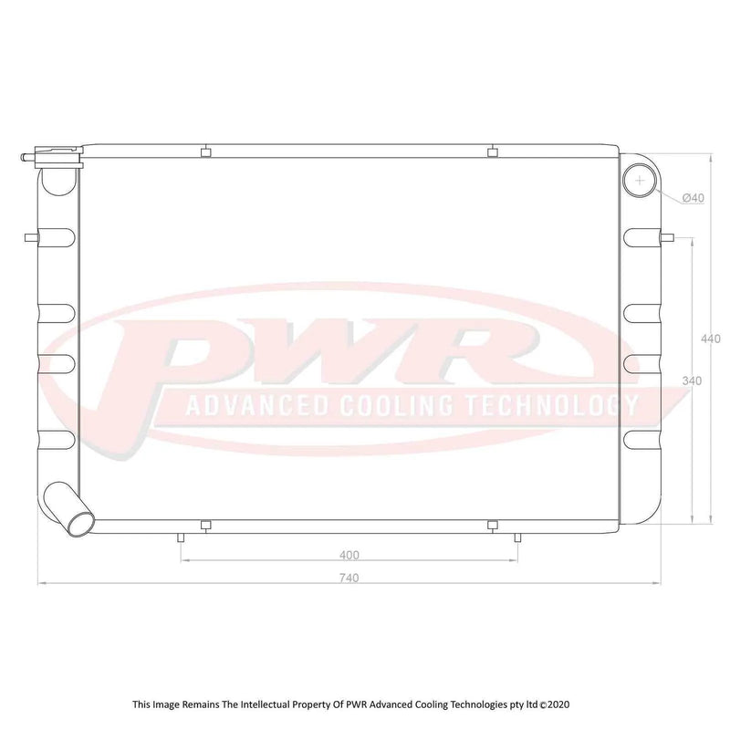 PWR PWR0329X 55mm Radiator (WB 80-84) | Kren Offroad NZ