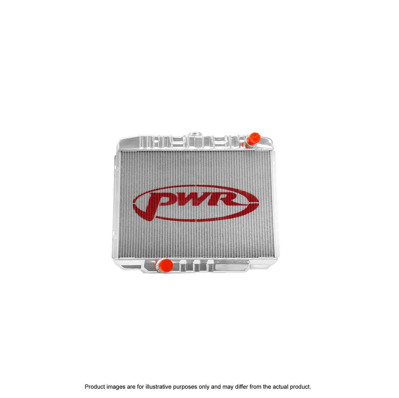 PWR 55mm Radiator w/ 16" SPAL Fan Mounts (Mustang 68-70) — fits Ford Mustang