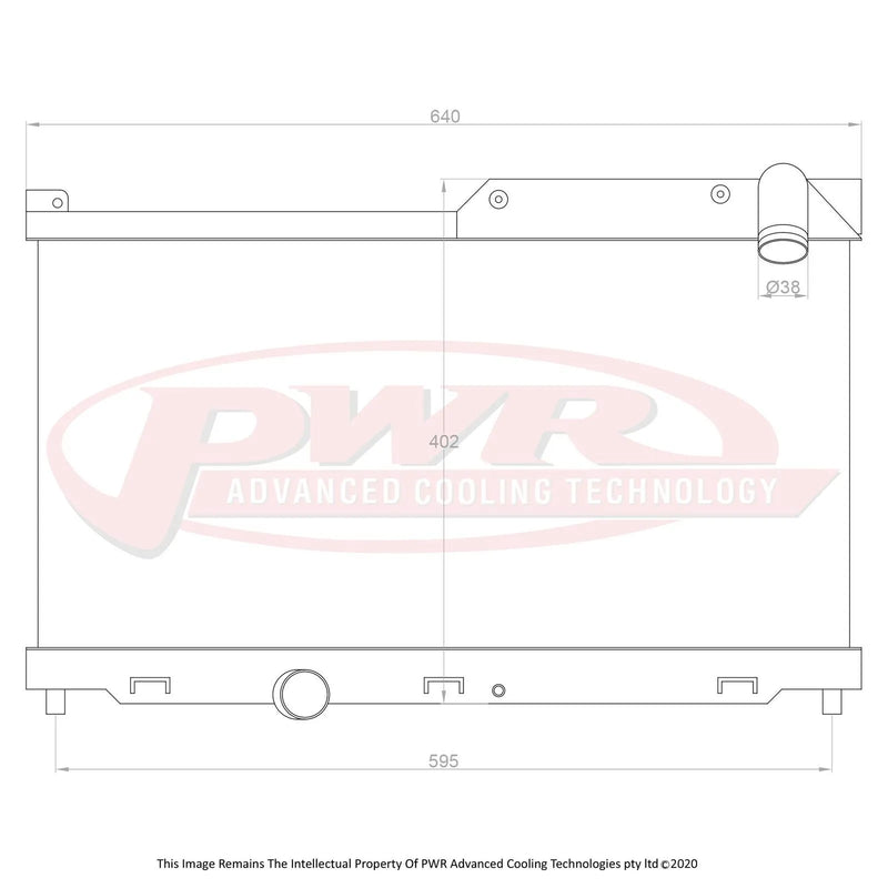 PWR 55mm Radiator (RX7 FD Series 6-8 92-02) — fits Mazda RX-7 Fd Series 6