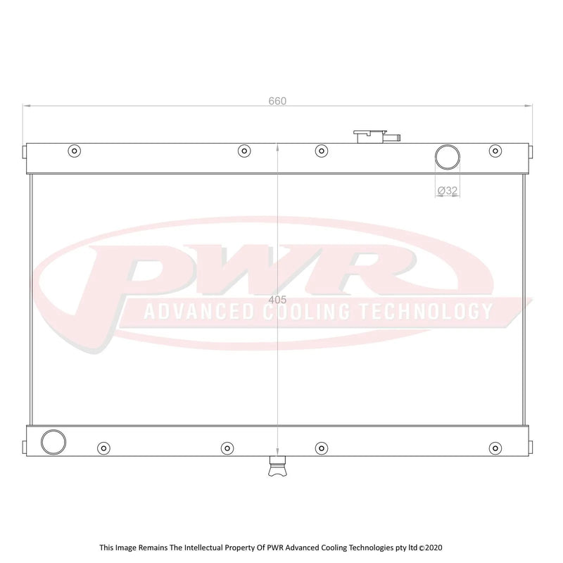 PWR 42mm Radiator (MX-5 NA 1.6L/1.8L 90-97) — fits Mazda MX-5