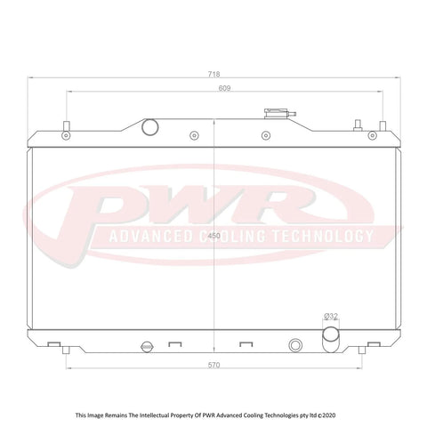 PWR 42mm Radiator (Integra DC5 01-06) — fits Honda Integra Dc5