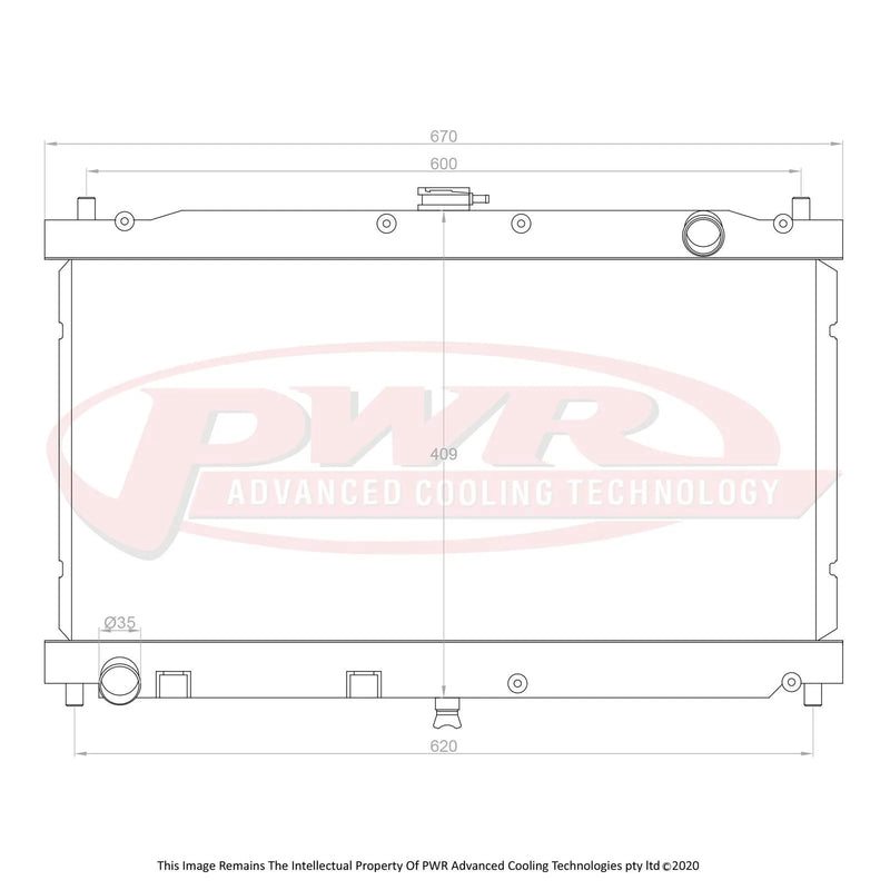 PWR 42mm Radiator (MX-5 98-05) — fits Mazda MX-5