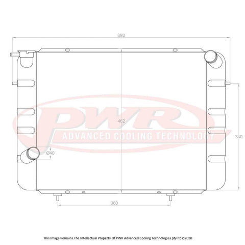 PWR PWR2062X 55mm Radiator (Commodore 80-81)
