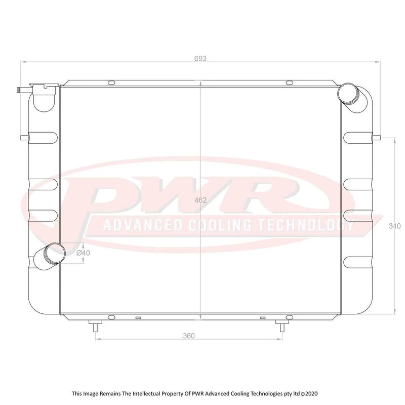 PWR PWR2062X 55mm Radiator (Commodore 80-81) | Kren Offroad NZ