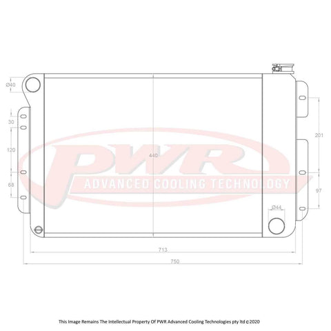PWR 55mm Radiator (Camaro 67-69) — fits Chevrolet Camaro Gen 1