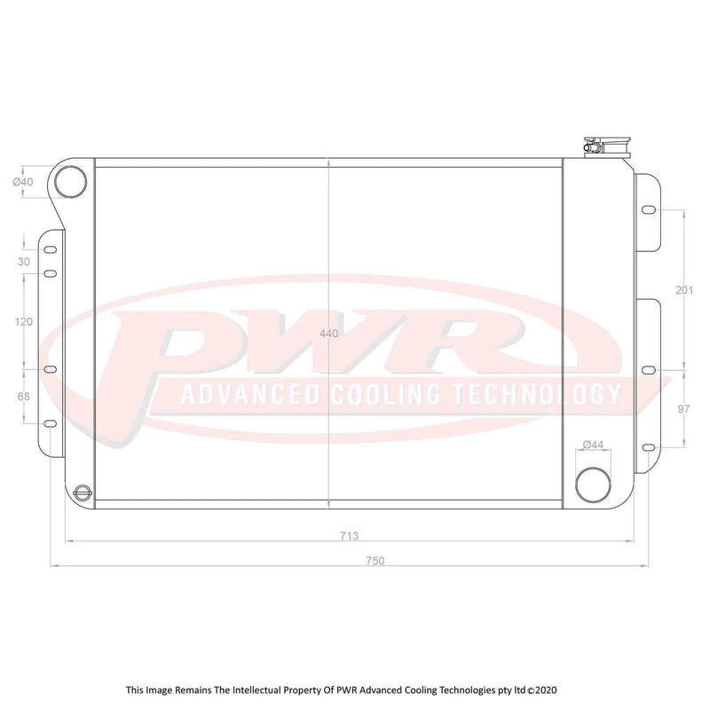 PWR PWR2141X 55mm Radiator (Camaro 67-69) | Kren Offroad NZ