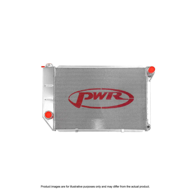PWR 55mm Radiator w/ 16" SPAL Fan Mounts (Falcon 72-79) — fits Ford Falcon Xa Xb