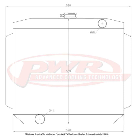 PWR 55mm Radiator (Mustang 67) — fits Ford Mustang