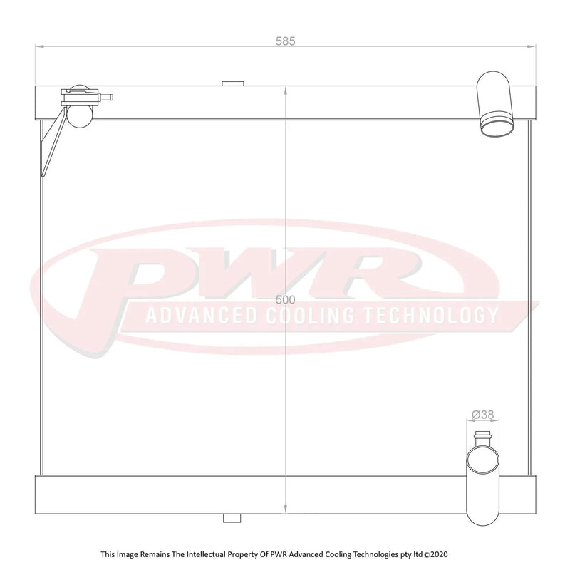 PWR 42mm Radiator (RX7 89-92) — fits Mazda RX-7 Fd Series 6