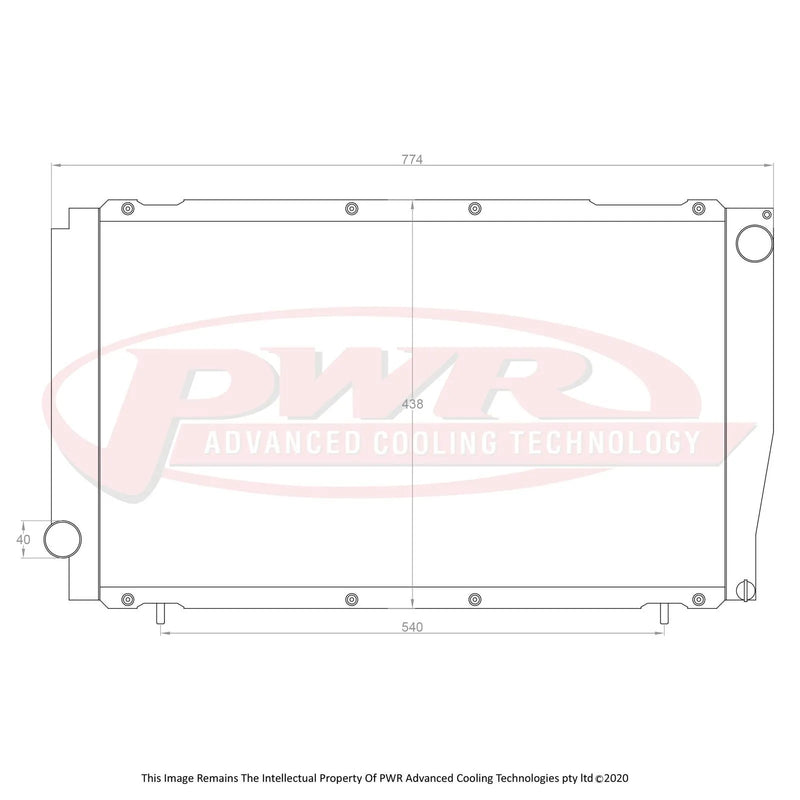 PWR 42mm Radiator (WRX 2.0L/2.5L 92-00) — fits Subaru WRX
