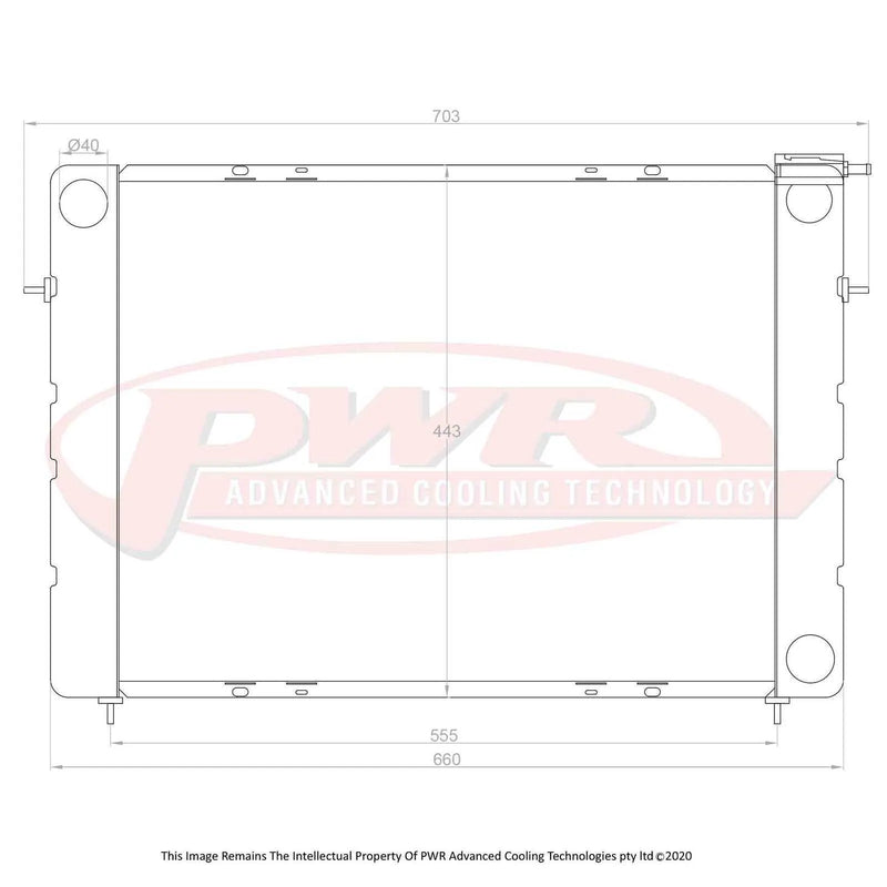 PWR 55mm Radiator (Commodore 88-91) — fits Holden Commodore