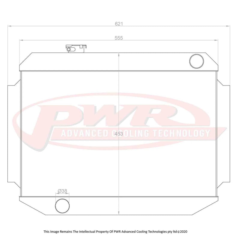 PWR 55mm Downflow Radiator (Torana 69-74) — fits Holden Torana