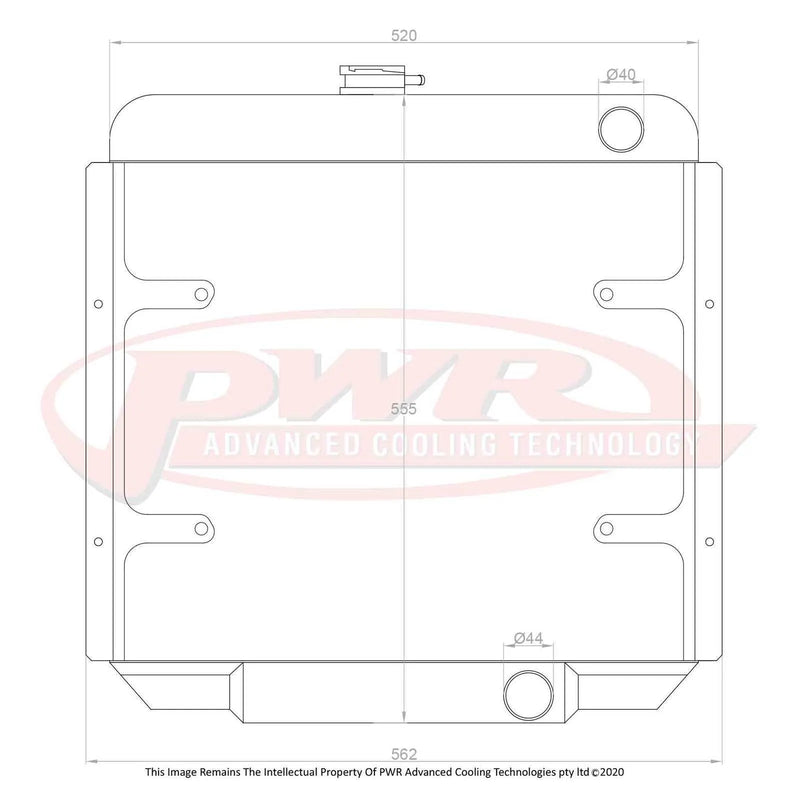 PWR 55mm Radiator (Falcon 68-69) — fits Ford Falcon Xr Xt Xw