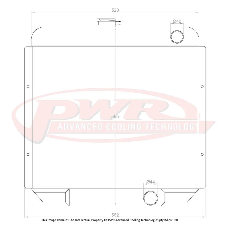PWR 55mm Radiator (Falcon 68-69) — fits Ford Falcon Xr Xt Xw