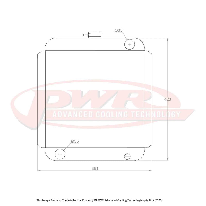 PWR 42mm Radiator (1200 70-73) — fits Nissan 1200