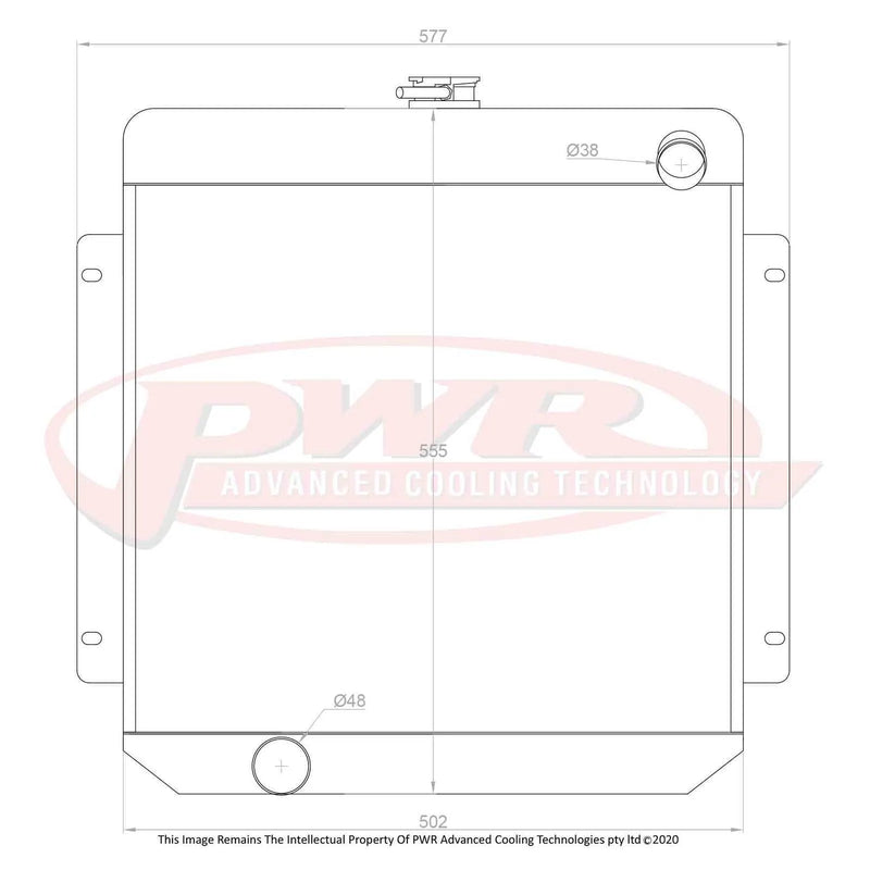 PWR 55mm Radiator (Falcon 69-70) — fits Ford Falcon Xr Xt Xw