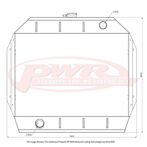 PWR 81mm Radiator (F250/F350 67-79) — fits Ford F100 F250