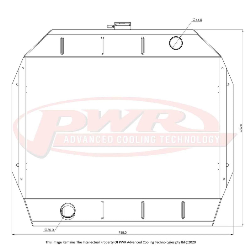 PWR 81mm Radiator (F250/F350 67-79) — fits Ford F100 F250