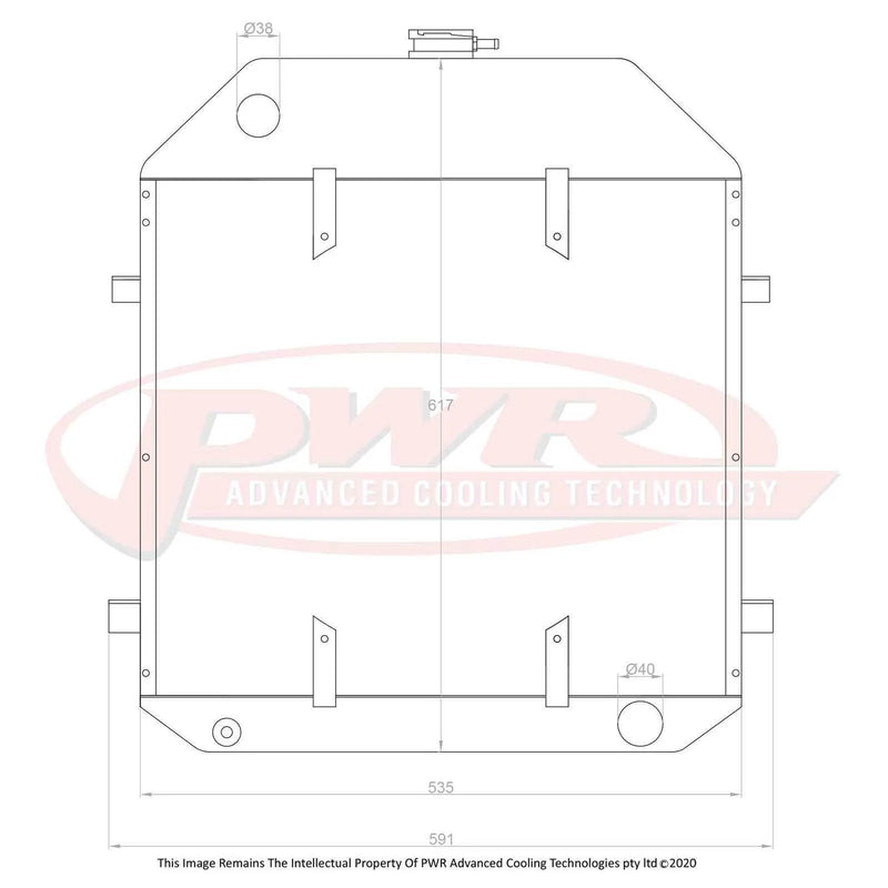 PWR 55mm Radiator (V8 Engine 39)
