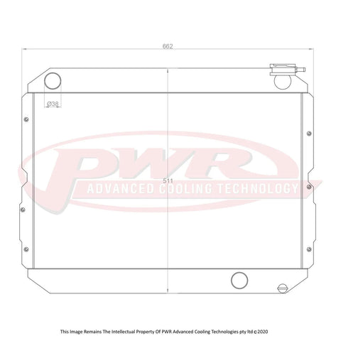 PWR 55mm Radiator (LC 60 Series 80-90)