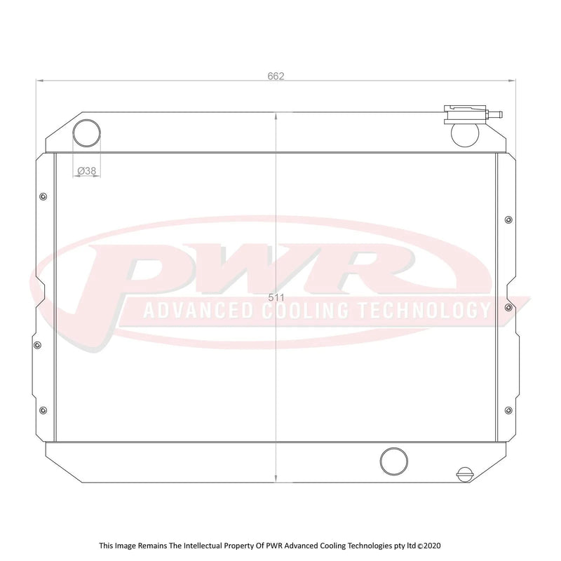 PWR 55mm Radiator (LC 60 Series 80-90)