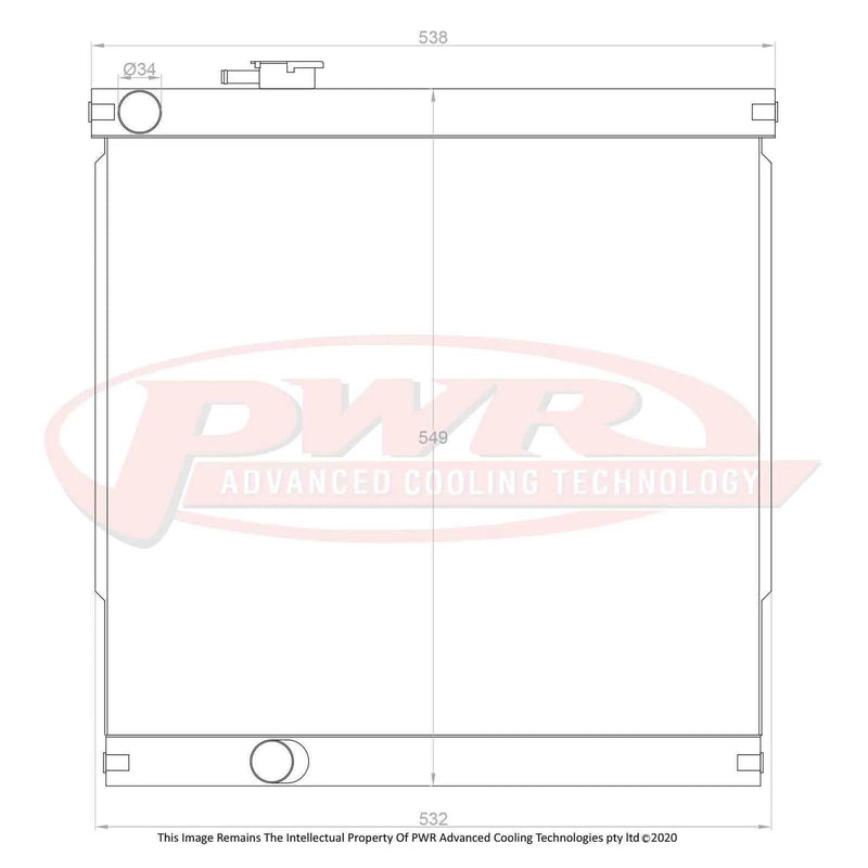 PWR 55mm Radiator (Hilux 88)