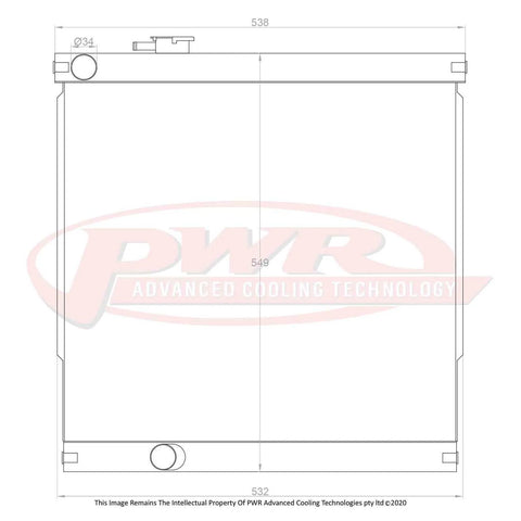PWR 55mm Radiator (Hilux 88)