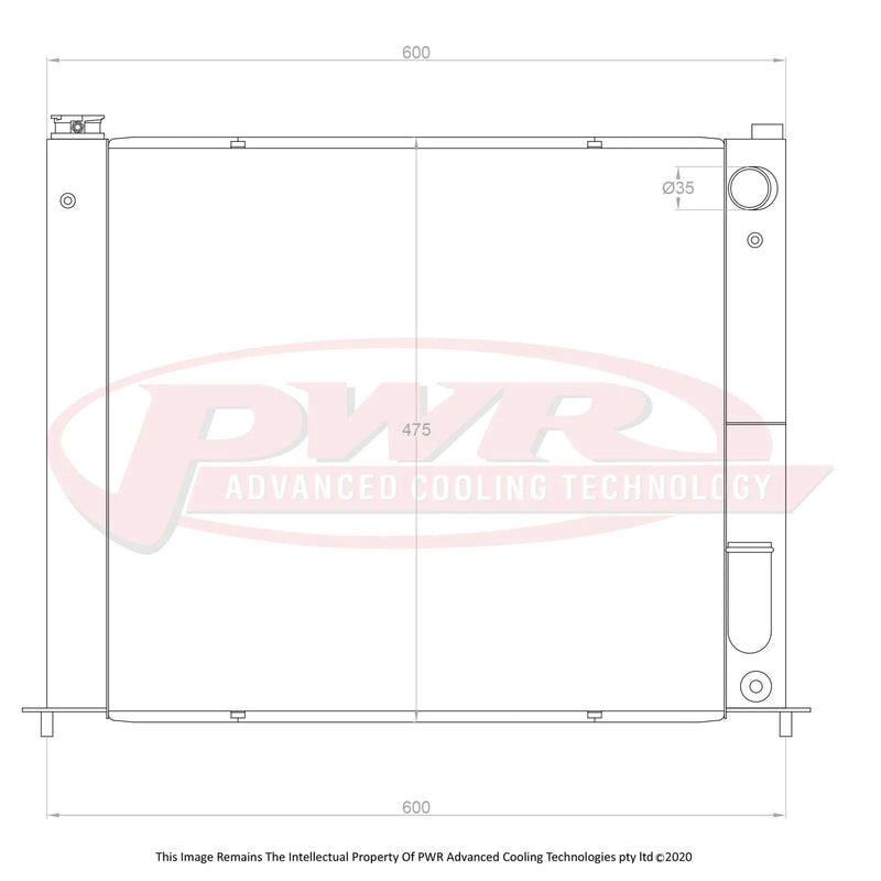 PWR 2-Pass 42mm Radiator (300ZX 89-00) — fits Nissan 300zx