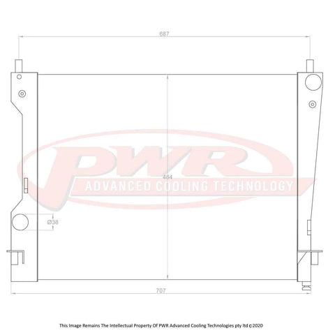 PWR PWR5385 42mm Radiator (Mustang 05-09)