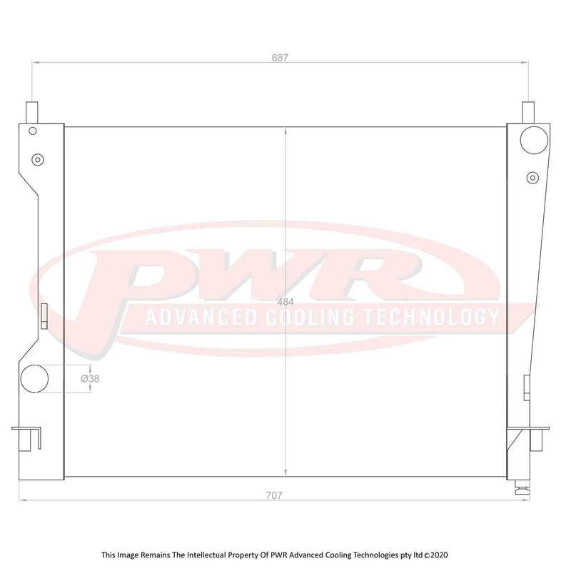 PWR PWR5385 42mm Radiator (Mustang 05-09) | Kren Offroad NZ