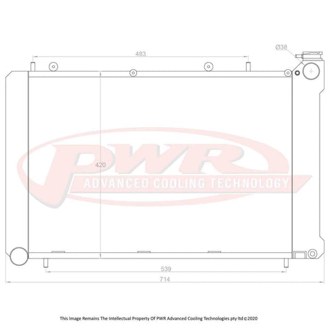 PWR 42mm Crossflow Radiator (WRX/STI 94-00) — fits Subaru WRX