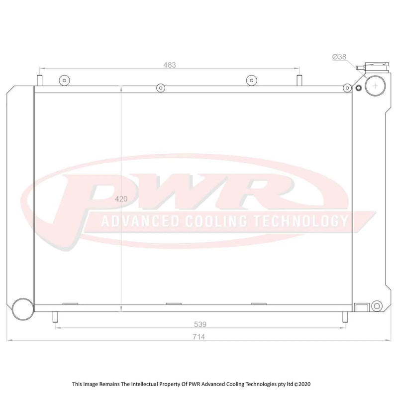 PWR 42mm Crossflow Radiator (WRX/STI 94-00) — fits Subaru WRX