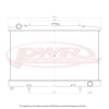 PWR 55mm Radiator (180SX S13 SR20/DET 90-94) — fits Nissan Silvia
