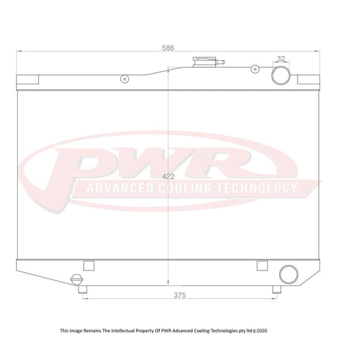 PWR 42mm Radiator (AE86 83-87) — fits Toyota Corolla