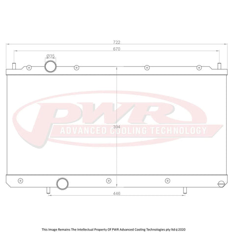 PWR 42mm Radiator (FTO 94-00) — fits Mitsubishi Fto