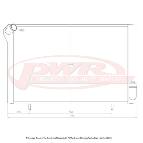 PWR 55mm Radiator (Corvette 68-82) — fits Chevrolet Corvette