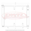 PWR 55mm 2-Pass Crossflow Radiator w/ 16" SPAL Fan Mounts (Skyline R34 GTR 99-02)