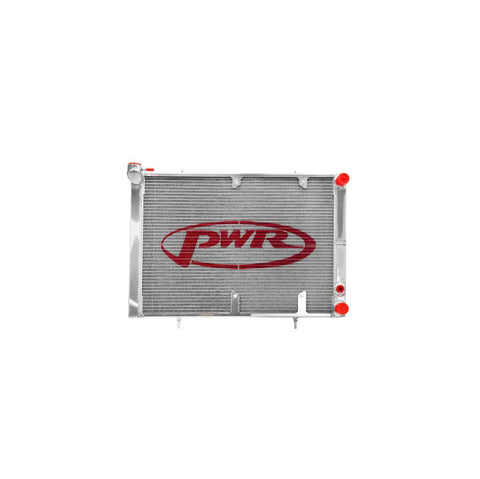 PWR 55mm 2-Pass Crossflow Radiator w/ Offset 16" SPAL Fan Mounts (Skyline R32 GTR 89-94)