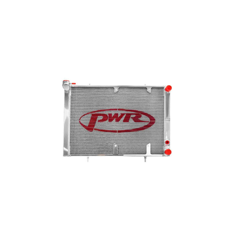 PWR 55mm 2-Pass Crossflow Radiator w/ Offset 16" SPAL Fan Mounts (Skyline R32 GTR 89-94)