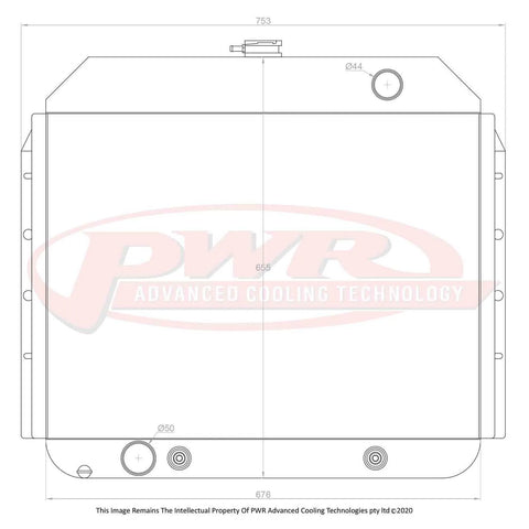 PWR 55mm Radiator (F100 52-56)
