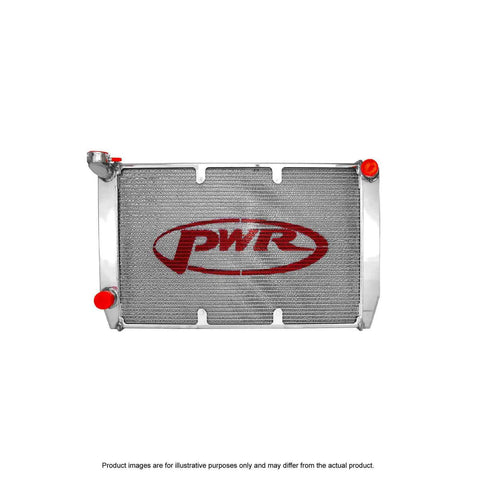 PWR 55mm Radiator w/ 16" SPAL Fan Mounts (Falcon 73-93) — fits Ford Falcon Xd Xe Xf Xg