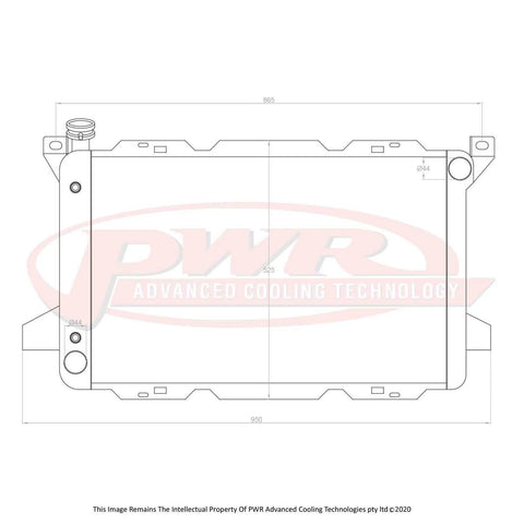 PWR 55mm Radiator (F250 85) — fits Ford F250