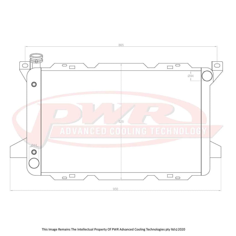 PWR 55mm Radiator (F250 85) — fits Ford F250