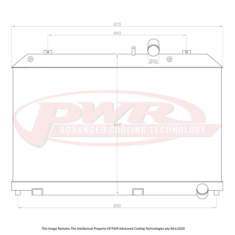 PWR 55mm Radiator (RX8 Series 1 02-08) — fits Mazda RX-8