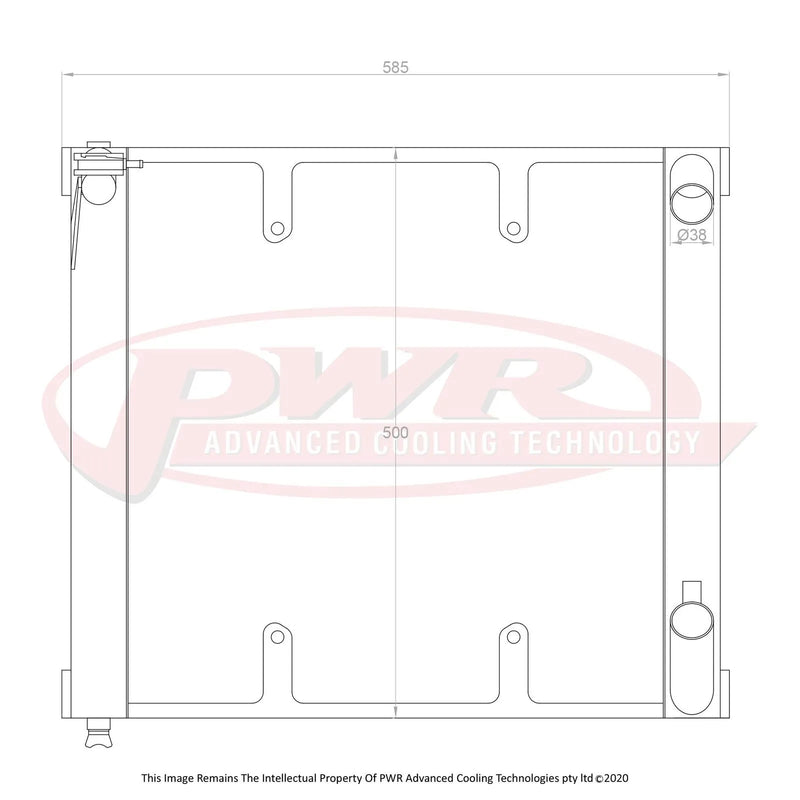 PWR PWR5782SP 55mm 2-Pass Radiator w/ 16" SPAL Fan | Kren Offroad NZ