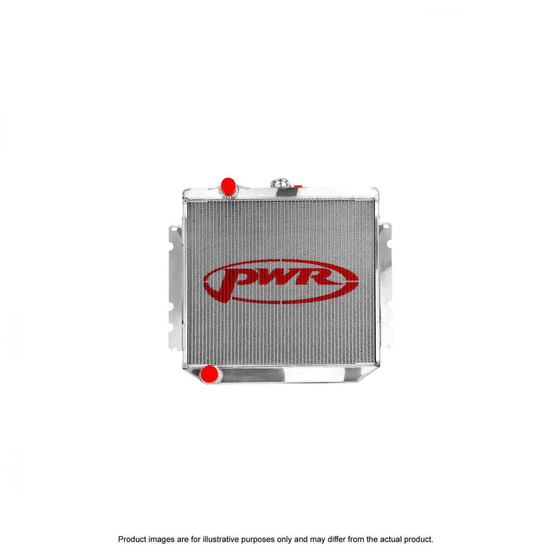 PWR 55mm Radiator w/ 16" SPAL Fan Mounts (Valiant 71-73) — fits Chrysler Valiant