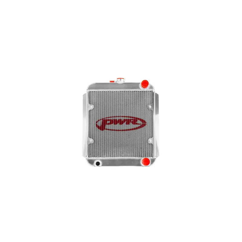 PWR 42mm Radiator w/ 12" SPAL Fan Mounts (1200 70-76) — fits Nissan 1200